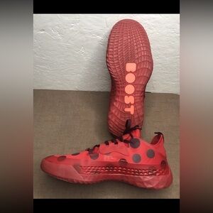 EUC Adidas Boost Harden Vol 5 Ch 3 Men's Sneakers Red Polka Dot Shoes Size 14